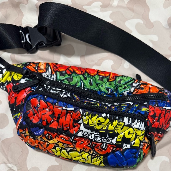 MZ Wallace NYC Colorful Graffiti Print Metro Sling Crossbody Bag - Picture 1 of 10